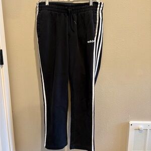 Adidas Women's Black Joggers with White Stripes
